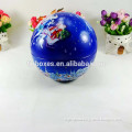 beautiful storage metal ball chocolate tin box with ribbon loop